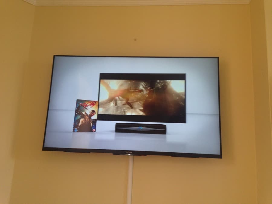 42 inch TV on wall by Specialist Aerial Services installation